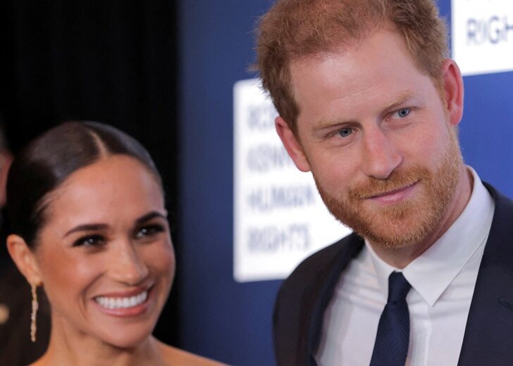 FILE PHOTO: The Duke and Duchess of Sussex, Harry and Meghan, attend the 2022 Robert F. Kennedy Human Rights Ripple of Hope Award Gala in New York City