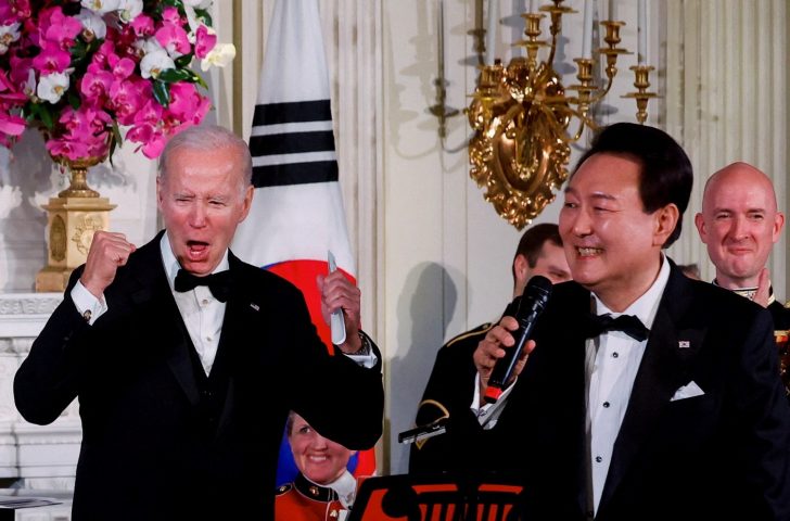 U.S. President Joe Biden hosts South Korea's President Yoon Suk Yeol at the White House