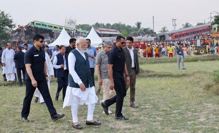 India's PM Modi visits the site of collision of trains in Balasore