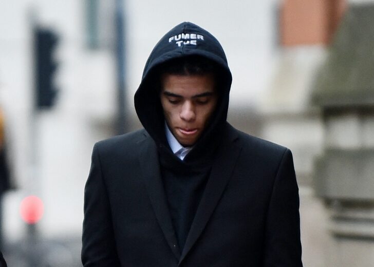 Manchester United's Mason Greenwood leaves the Manchester Magistrates court