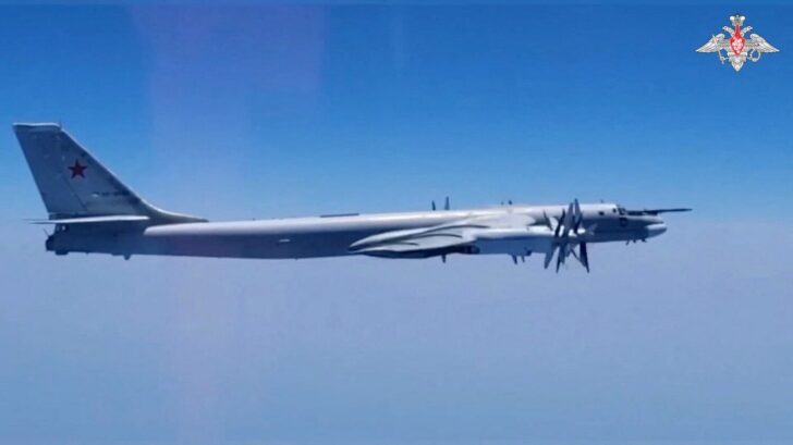 Russian bombers fly over international waters in Arctic