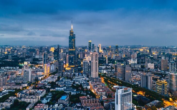 August,16,,2023:,Night,View,Of,Nanjing,City,,Jiangsu,Province,