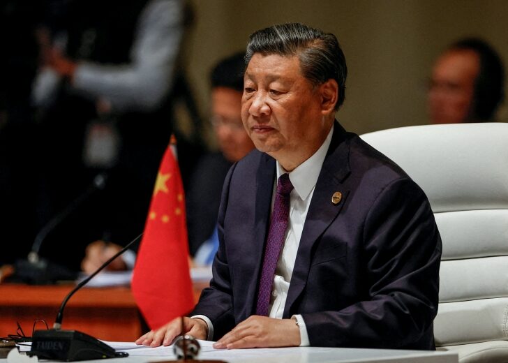 FILE PHOTO: Xi Jinping attends BRICS Summit in Johannesburg