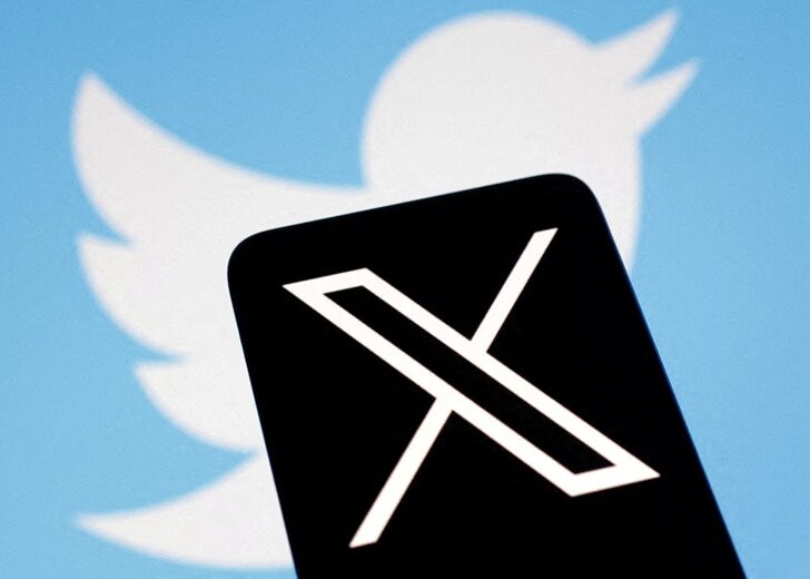 FILE PHOTO: Illustration shows Twitter's new logo