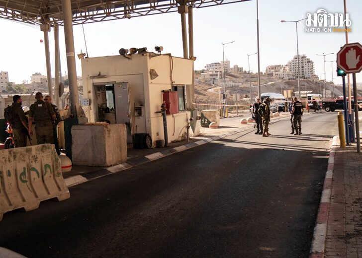 Aftermath of what Israeli police say was an attempted stabbing attack at a checkpoint after which officers neutralised the suspect, in Jerusalem
