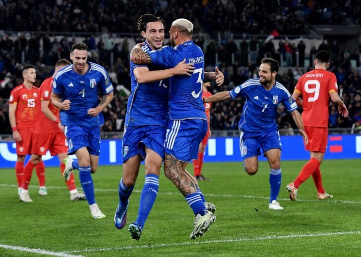อิตาลี' ถล่ม 'นอร์ธ มาซิโดเนีย' 5-2 ขออีกแต้มเดียวเข้ารอบยูโร 2024