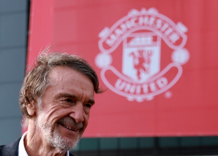 Ineos chairman Jim Ratcliffe is pictured at Old Trafford