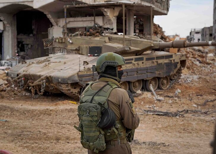 Israeli soldiers operate in the Gaza Strip