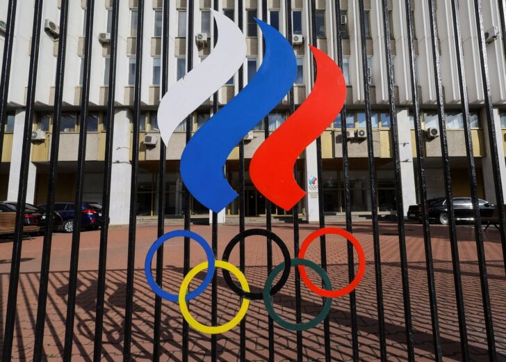 FILE PHOTO: A view shows the Russian Olympic Committee headquarters in Moscow