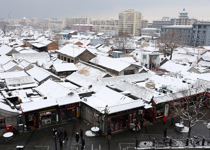 FILE PHOTO: Snowy day in Beijing