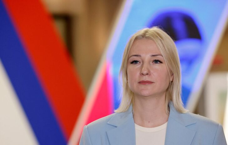 FILE PHOTO: Yekaterina Duntsova, former journalist who plans to run for Russian president in 2024, visits election commission office in Moscow