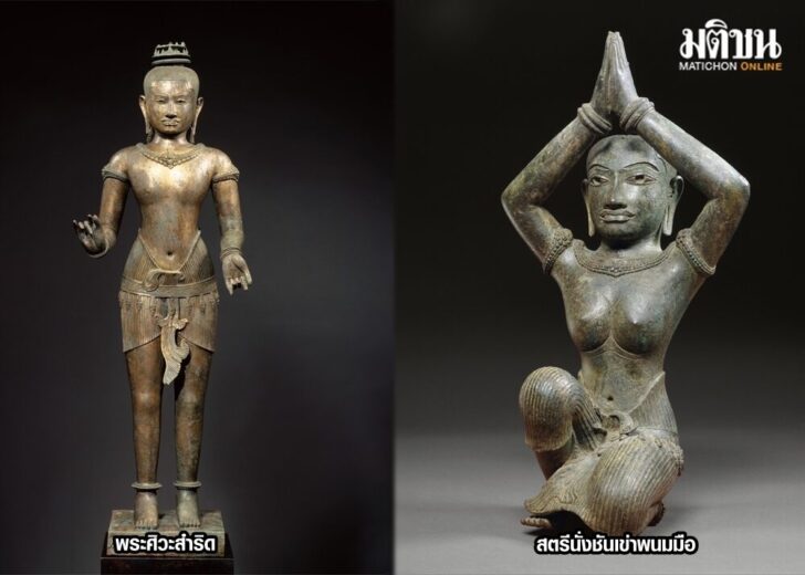 พระศิวะ-สตรีนั่งชันเข่า2