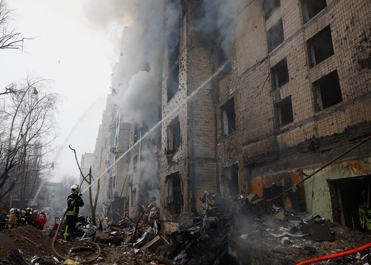 Aftermath of a Russian missile attack in Kyiv