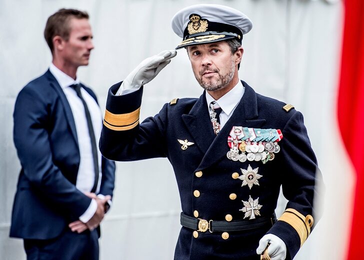 Denmark's Crown Prince Frederik attends the Flag Day for Denmark's envoys, in Copenhagen in 2017