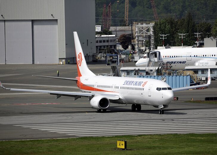 FILE PHOTO: A Boeing 737-900ER taxis at Boeing Field in Seattle