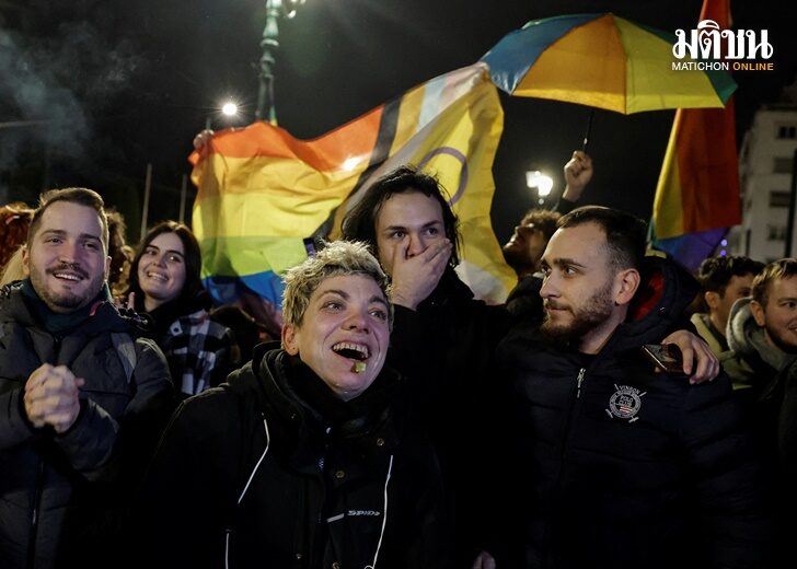 Greek parliament votes on a bill legalising same-sex marriage, in Athens