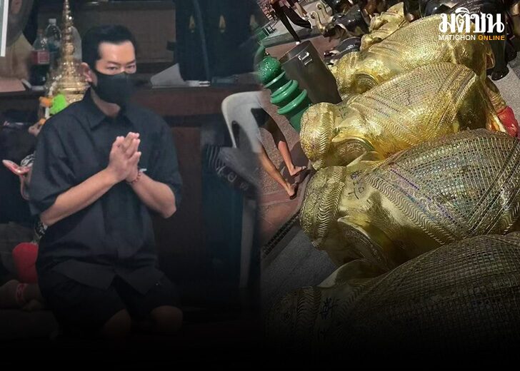 .กู่เทียนเล่อ พระเอกดังมาไทย ถวายช้างทองคำ ไหว้พระพรหมเอราวัณ.