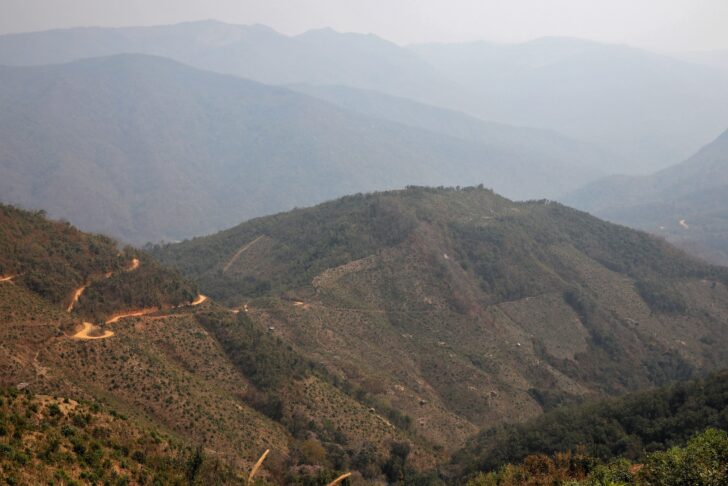 FILE PHOTO: Mountain roads are pictured in the Champhai district of India's northeastern state of Mizoram