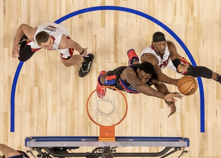 NBA: Miami Heat at Detroit Pistons