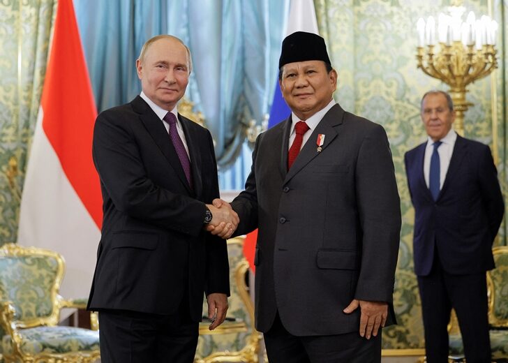 Russian President Putin and Indonesian President-elect Prabowo meet in Moscow