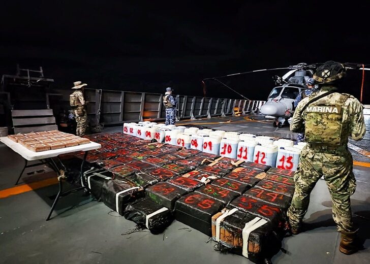 Mexico's navy seizes 8.4 tonnes of illicit cargo in record drug bust