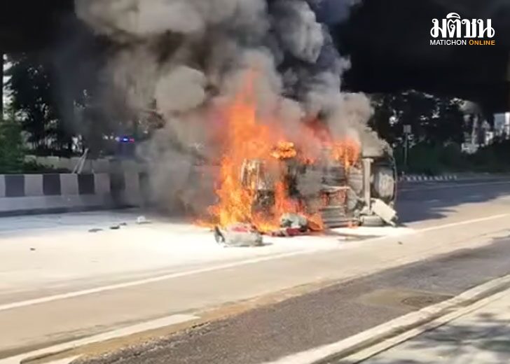 firemai1 เพลิงไหม้รถยนต์ ถ.พระราม 9