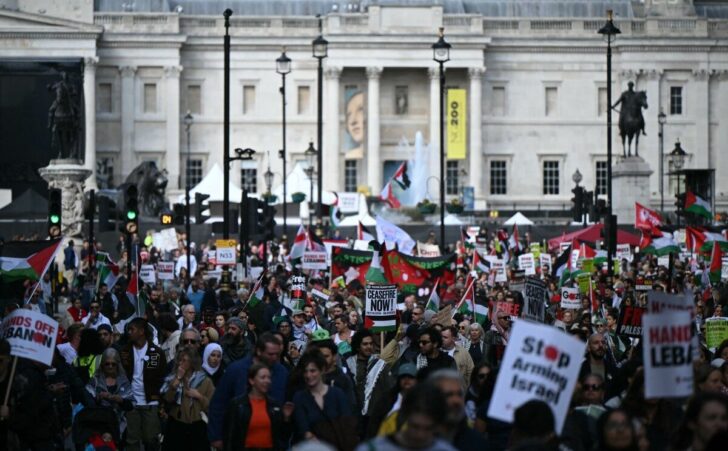 BRITAIN-PALESTINIANS-ISRAEL-CONFLICT-PROTEST