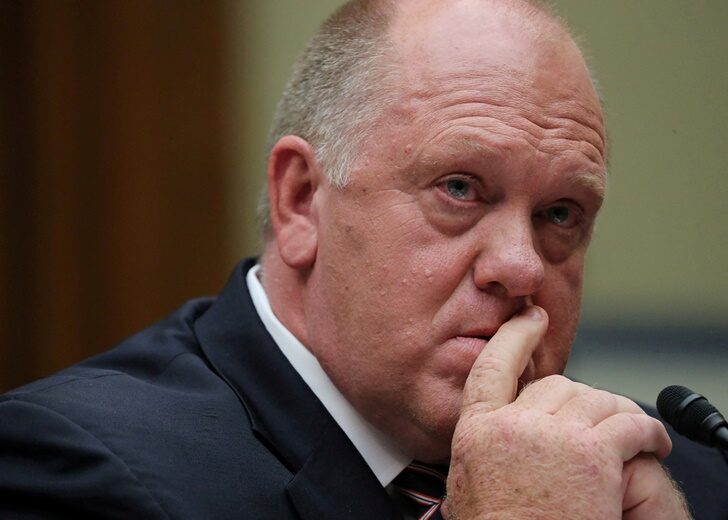 FILE PHOTO: FILE PHOTO: Former Acting Director of ICE) Homan testifies during House Oversight and Reform Subcommittee hearing on Capitol Hill in Washington
