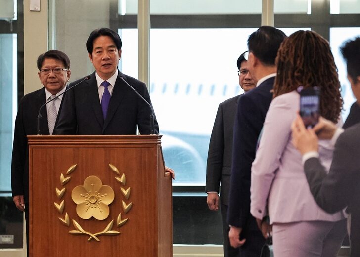 Taiwan President Lai Ching-te leaves for a trip to Hawaii, Guam and the Pacific Island allies