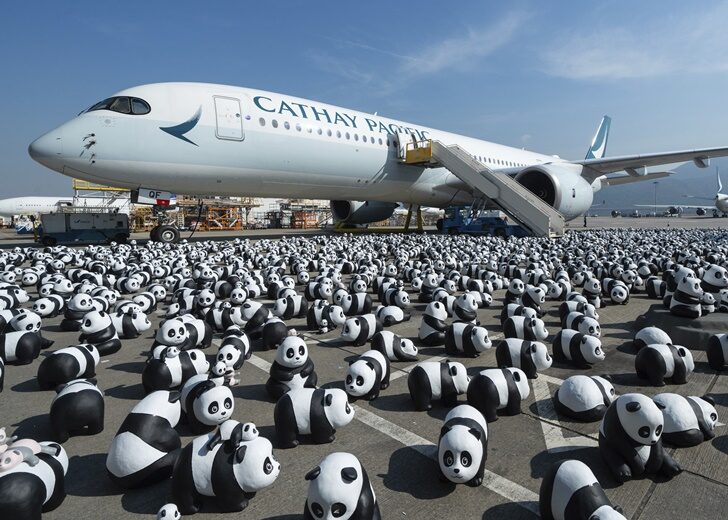 APTOPIX Hong Kong Panda Sculptures