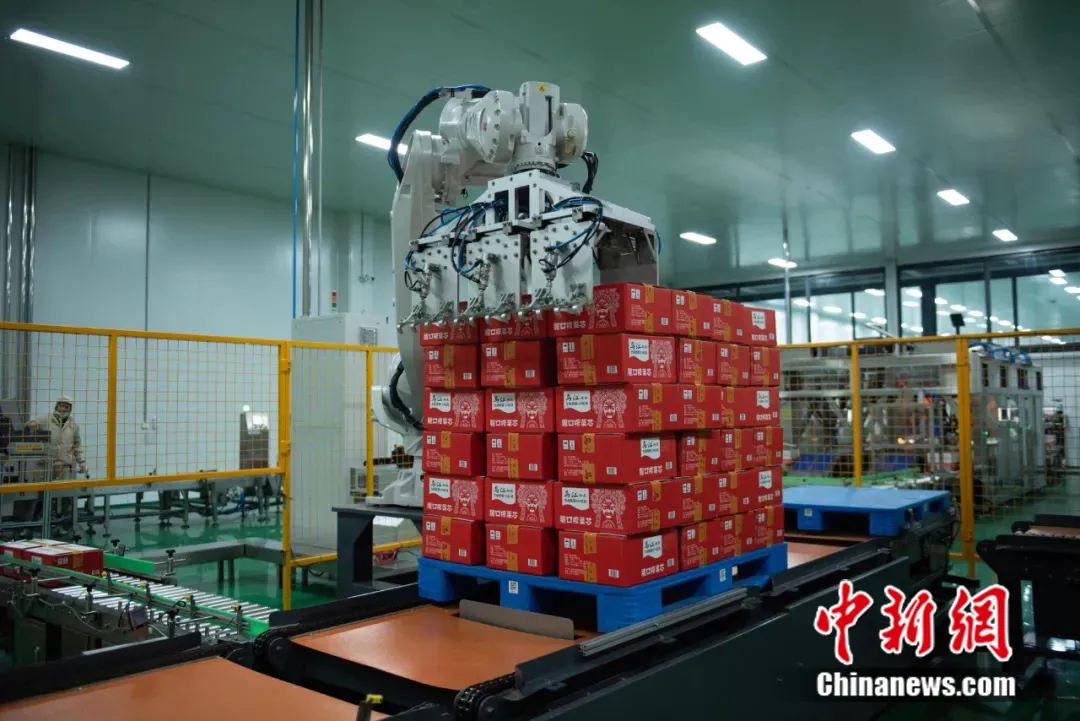 ระบบขนส่งอัตโนมัติภายในสายการผลิต (เอื้อเฟื้อภาพโดย Chongqing Fuling Zhacai Group Co., Ltd.)