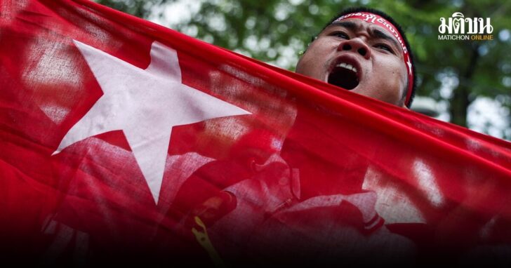 FILE PHOTO: Protest marking last year's anniversary of Myanmar’s 2021 military coup outside the United Nations office in Bangkok