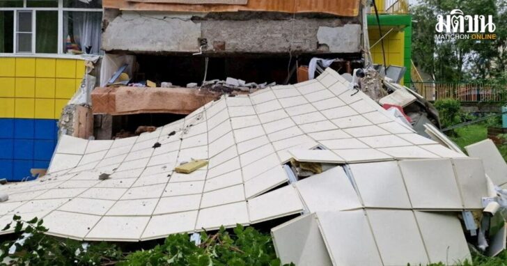 Aftermath of an earthquake in Russia