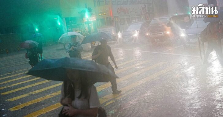 Heavy rains in Hong Kong
