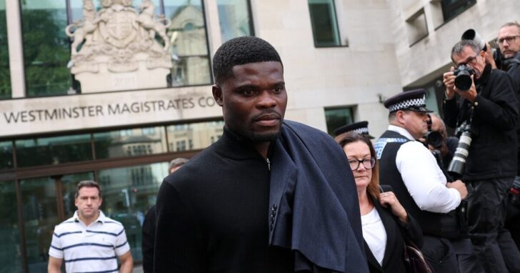 Former Arsenal player Thomas Partey appears at court to face rape charges