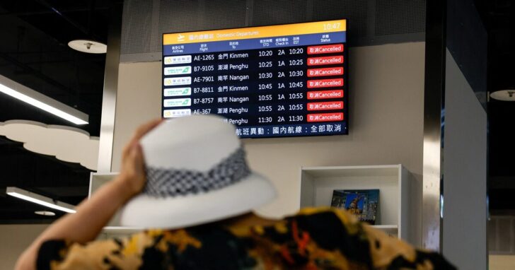 Domestic flights cancelled as Typhoon Podul approaches Taiwan