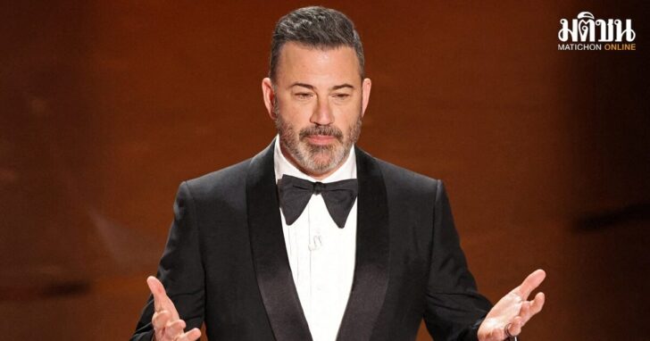 FILE PHOTO: Show host Jimmy Kimmel delivers his opening monologue at the 96th Academy Awards in Hollywood