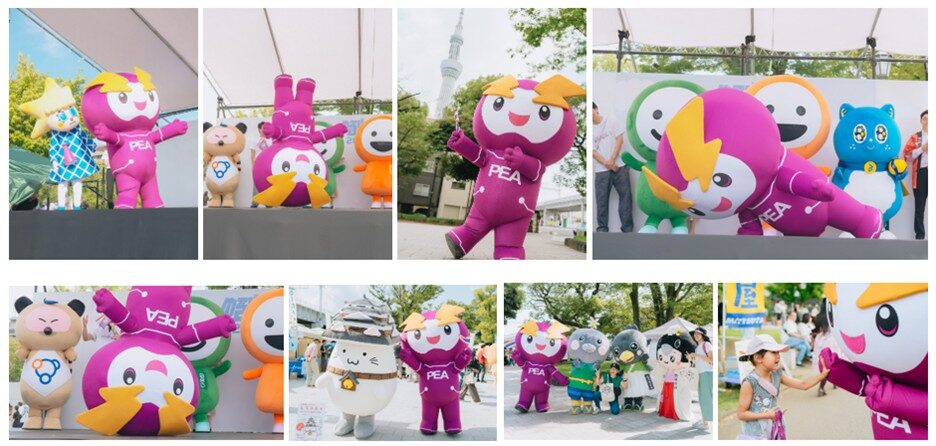 Watt-D มาสคอต PEA ร่วมงาน Yurubirth 2025 ที่ญี่ปุ่น