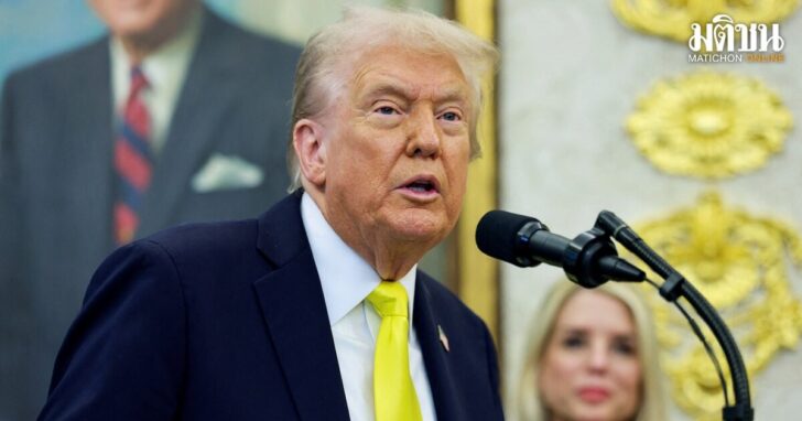 U.S. President Trump and FBI Director Patel hold press conference at the White House in Washington
