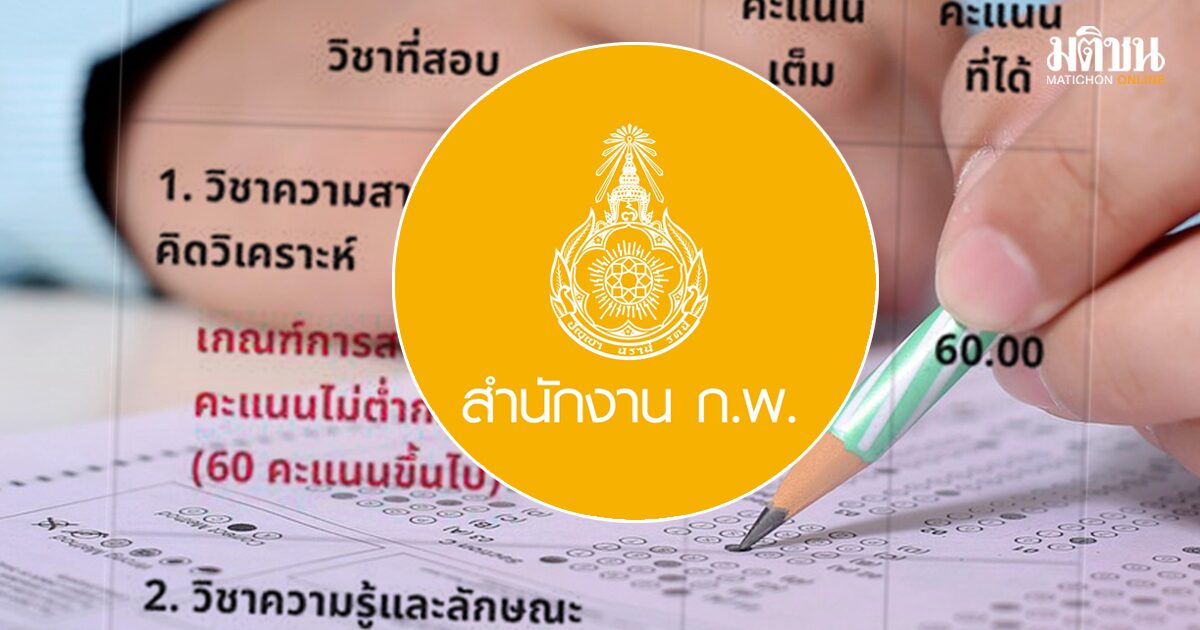 เช็ก คะแนนสอบ ก.พ. 2568