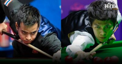 ‘หมู-เอฟวัน’ คิวหักจอดป้ายร่วง 32 คนศึกสนุ้กโลกที่จีน