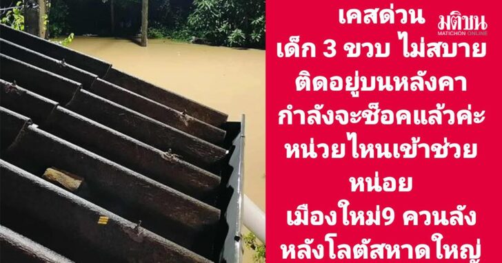 น้ำท่วมหาดใหญ่วิกฤต ดึกแล้ว ปชช.รอการช่วยเหลืออื้อ ผงะ ติดบนต้นไม้ เด็กไม่สบาย ไร้ไฟฟ้า-ข้าวน้ำ