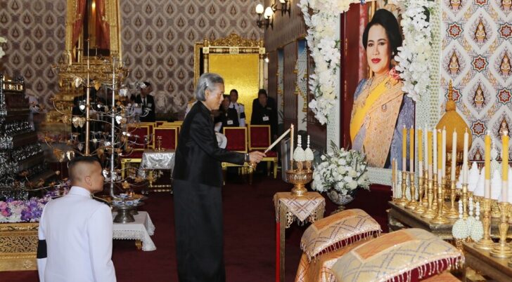 กรมสมเด็จพระเทพฯ เสด็จฯ ทรงบำเพ็ญพระราชกุศลถวายพระบรมศพ ‘พระพันปีหลวง’