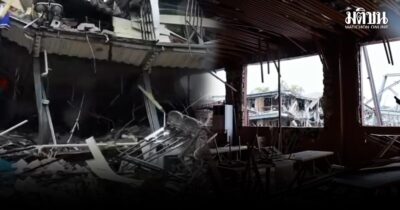 ทหารเมียนมา พาสื่อดูซาก ‘เคเคปาร์ค’ ล่าสุดทำลายพื้นที่สแกมเมอร์ 190 แห่งแล้ว