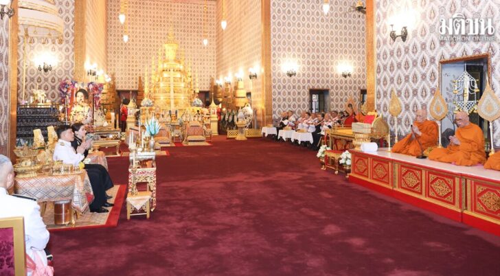 ในหลวง-พระราชินี ทรงบำเพ็ญพระราชกุศลปัณรสมวาร 15 วัน พระบรมศพ ‘พระพันปีหลวง’