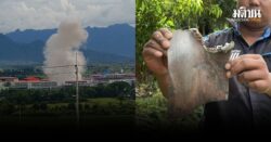 เมียนมาระเบิดอาคารเคเคปาร์คไม่หยุด พบเศษชิ้นส่วนลอยมาตกฝั่งไทย ไร้คนเจ็บ