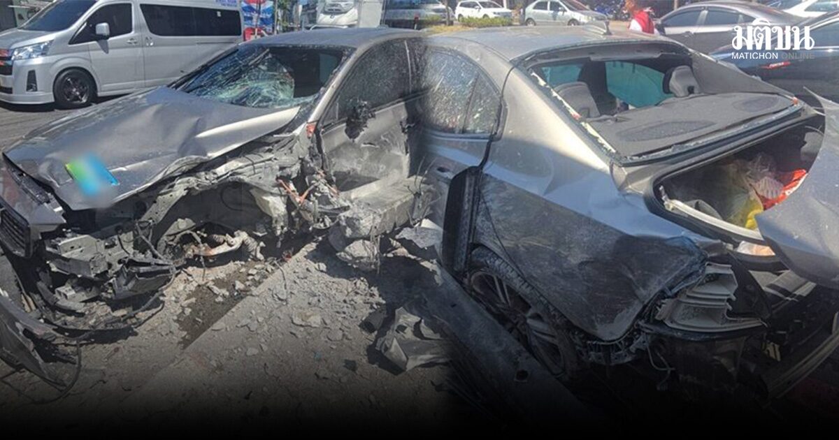 ระทึกกลางภูเก็ต วอลโว่ ซิ่งชนดะ กวาดรถพังยับ ชนนักท่องเที่ยวต่างชาติ เดินเท้ากระเด็นดับ 1