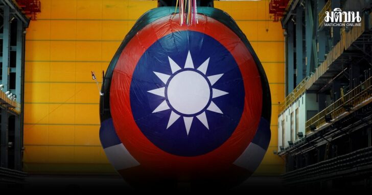 FILE PHOTO: Launching ceremony of Taiwan's first domestically built submarine, in Kaohsiung