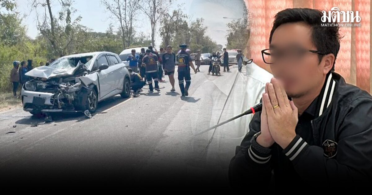 นายช่าง อบต. ขับเก๋งชน 3 ด.ญ.ดับ กราบขอขมาศพ-ไหว้ขอโทษญาติ พร้อมมอบเงินเยียวยา