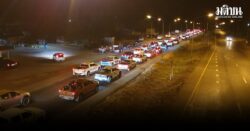 การจราจรเส้นอีสาน มุ่งหน้ากลับที่ทำงานภาคตะวันออก เย็นจรดดึกถนน 304 รถแน่น